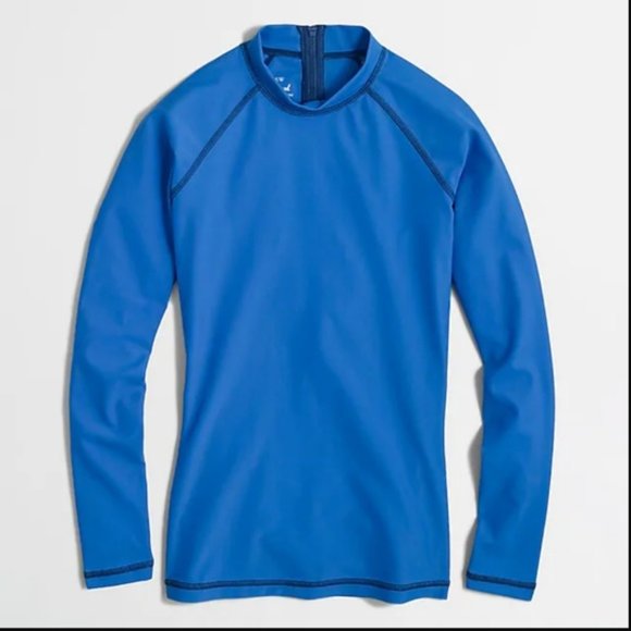 NWT J. Crew factory blue rash guard XS - Picture 1 of 6